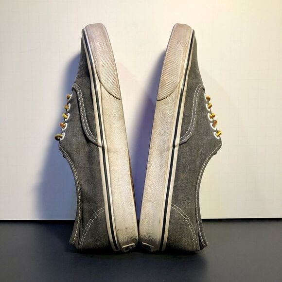 Unisex VANS Authentic Low Top Gray Lace Up Sneakers / Size US 6.5 M - US 8 W - Picture 7 of 10